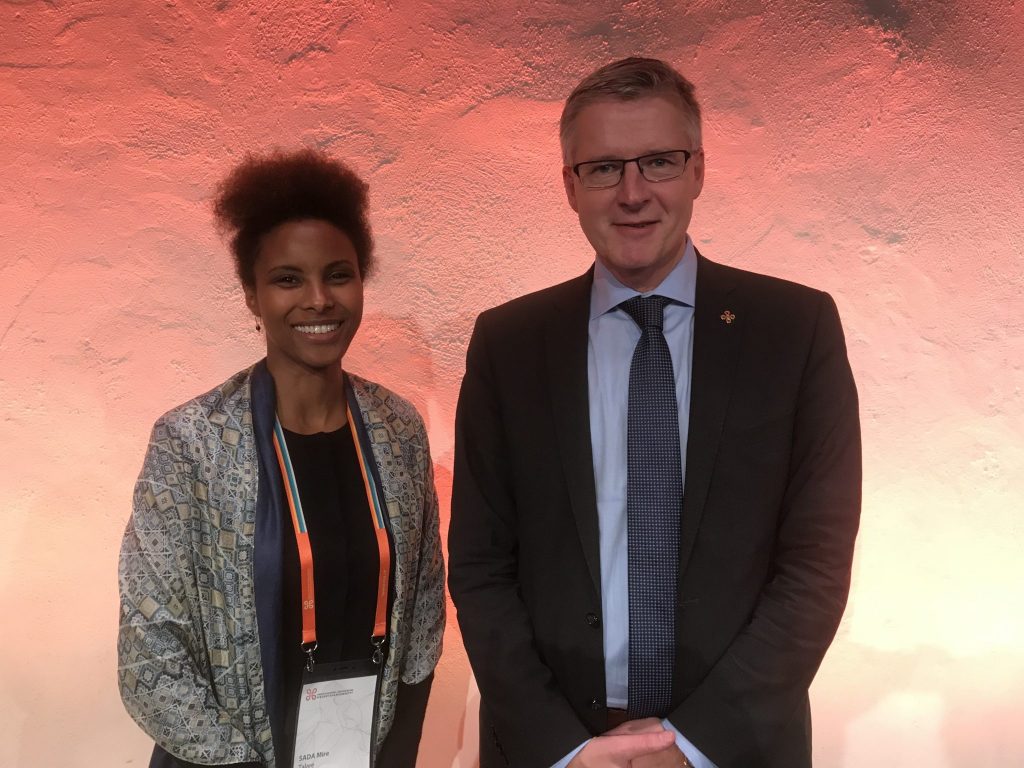 Sada Mire with the Director General of the Swedish National Heritage Board, Lars.Amreus, after her keynote for the annual meeting, November, 2018.